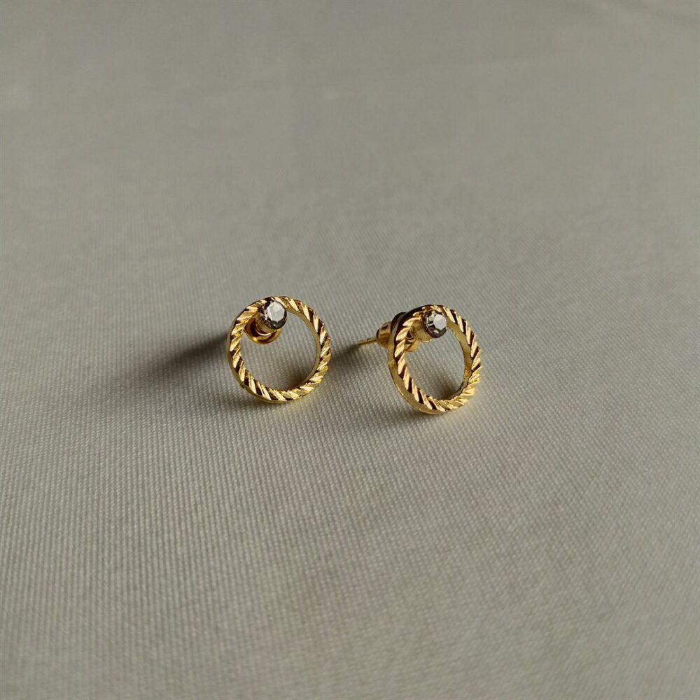 Baguette Gold Hoop Earrings